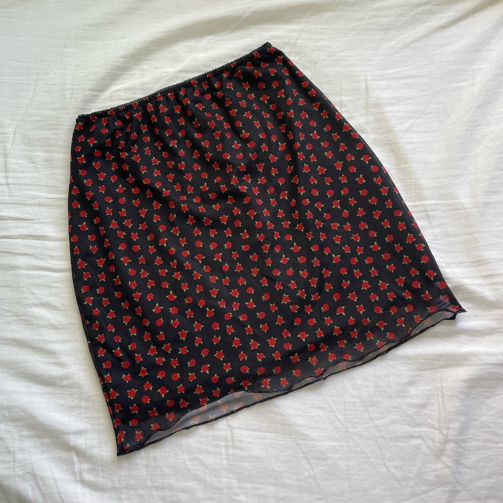 motel rocks mesh mini skirt